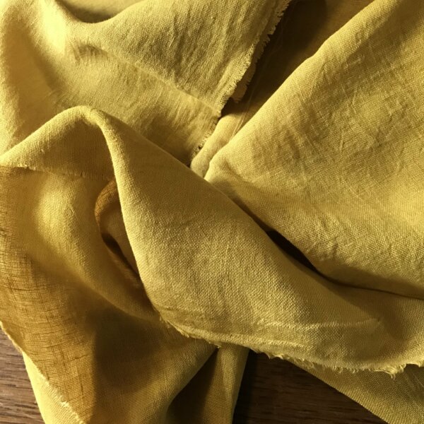 Voile de lin 90g/m2 - 0,70 x 145 cm - Jaune bouleau