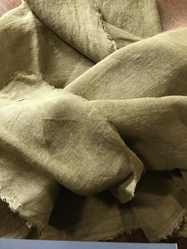 Voile de lin 90g/m2 - 100 x 145 cm - pistache tanaisie