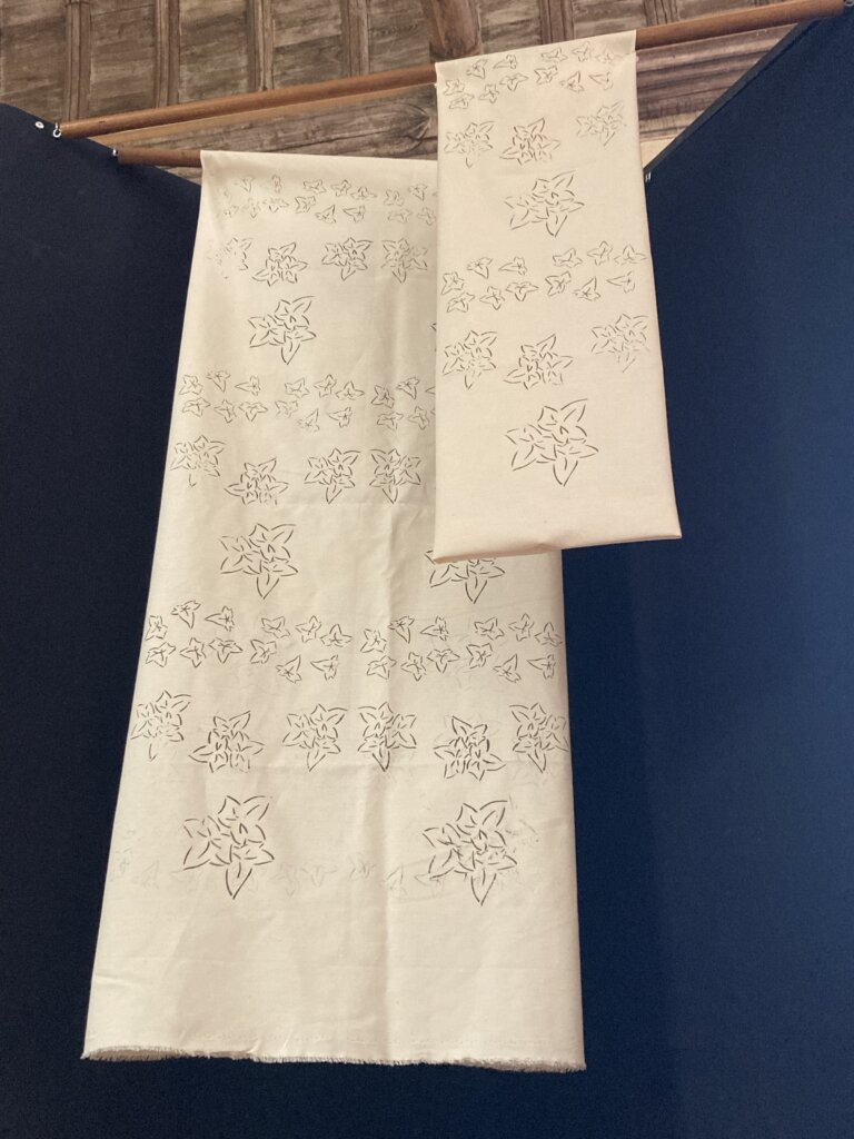 Feuilles de lierre, sérigraphie végétale